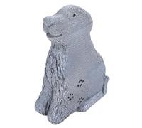 Estatuilla Conmemorativa de Perro de Resina, Piedra de Duelo Sincera para Decoración de Patio y Césped, 230x180x90mm