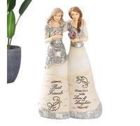 Estatuilla De Ángel - Amigos Hijas Ornamento Recuerdo | Escultura Conmemorativa Artística De Resina Pintada A Mano 93g, Estatua De Escritorio Simbólica Elegante Para Mejores Amigos
