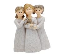 Estatuilla de Angel Sisters, Exquisito Adorno Conmemorativo de Resina de la Amistad para Decoración del Hogar, 6,5x3x8cm