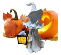 Estatuilla de - Decoraciones de Halloween Figura con Linterna, Escultura de Resina espectral, de Vacaciones Duradero | Centro de Mesa Espeluznante para Banco de Mesa salón
