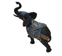 Estatuilla De Elefante Para Decoración Del Hogar | Estética Resina Divertida | Estatuilla de Elefante Dorado y Negro para Hogar,Para Dormitorio Sala De Estar Baño Oficina Entrada Estante Apartamento H