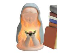 Estatuilla De La Virgen María - Figura Luminosa Para La Oración Devocional | Lámpara De Navidad - Para Decoración Del Hogar Navidad Cumpleaños Guardería Habitación Universitaria Mesilla De