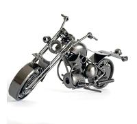 Estatuilla de motocicleta para decoración del hogar, modelo de metal, estantes flotantes, estatuilla para habitación, estantería, escritorio, oficina, decoración de motocicleta, regalo para hombres