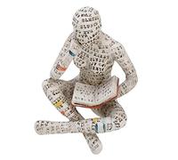Estatuilla de Mujer Lectura de Resina, Innovadora Señora Lectura Pulpa Moldeado Estantería Adornos Estilo Pensador Estatua de Resina para el Hogar Oficina Decoración de Escritorio(G)
