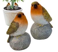 Estatuilla de Pájaros para Jardín 2 Esculturas De Aves Para Decoración Del