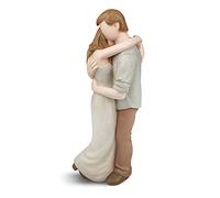 Estatuilla de Pareja de Abrazo romántico, Feliz Aniversario de Bodas, Regalos Pintados a Mano esculpido para Pareja, Escultura de San Valentín, decoración del hogar