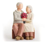 Estatuilla de Pareja de Rosas Regalos románticos esculpidos Pintados a Mano para su Mejor Idea de Regalo para Aniversario Día de San Valentín Matrimonio Compromiso Cumpleaños Navidad