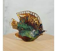 Estatuilla de Peces Tropicales de Colores de Cristal Hecha a Mano pisapapeles de Cristal soplado Regalo para Navidad decoración del hogar Adorno de Mesa