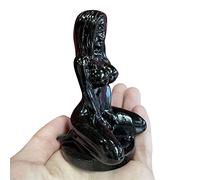 Estatuilla De Piedra Obsidiana Natural De 10cm, Estatua De Diosa, Cristal Tallado Para Mujer, Escultura De Cuerpo De Cristal Energético, Regalo Decorativo,negro