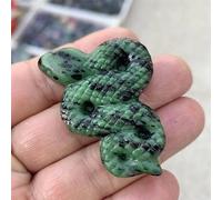 Estatuilla De Serpiente De Piedra Natural, Adorno De Cristal Tallado A Mano, Estatua De Animal, Manualidades, Decoración Del Hogar,ruby In Zoisite