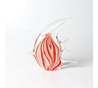 Estatuilla de Vidrio pez Tropical Naranja pisapapeles de Cristal soplado Hecho a Mano Arte esmaltado para Adornos de Mesa decoración del hogar