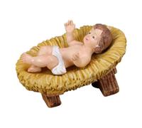 Estatuilla del Niño Jesús en el Pesebre,Estatua del Niño Jesús en el | Figuras de Belén de Navidad de resina para estantería, mesa de comedor A