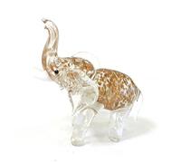 Estatuilla En Miniatura De Elefante De Cristal, Estatua De Animal, Adornos Artesanales, Colección De Decoración Para El Hogar, Regalo De Festival,Oro,unos 6,5-9,5 Cm