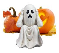 Estatuilla Ghost Genérica - Halloween Escultura gótica Face Expression Spooky con Fall Theme for Kitchen, Mantel, Fireplace, Interior, Outdoor, Porch, Garden, Patio, Seasonal Home Decor.