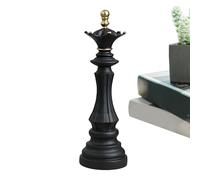 Estatuilla Moderna - 30.5cm Rey Reina | Decoración Piezas Ajedrezs Creativas - Grandes Ornamentos Mesa Oficina Hogar Colección Minimalista Regalo Amantes Elegante Diseño