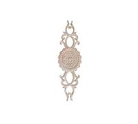 Estatuilla tallada en madera Floral, apliques de incrustaciones artesanales, calcomanías decoración del hogar for muebles, calcomanía con(F-46cmX14cm)