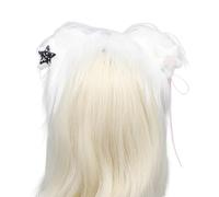 ESTCNK Diadema de peluche con orejas de oso anime, diadema de sirvienta, para niñas, bailes de máscaras, decoración para el pelo