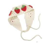 ESTCNK Pañuelos casuales para la calle, bufanda de moda, bufanda de viaje, con huecos únicos para mujeres elegantes, Diadema de fresa, 1 Count (Pack of 1)