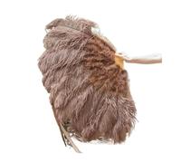 ESTDKMNOS Abanico plegable vintage de plumas, Abanico plegable de plumas de 13 huesos, 90cm, accesorios multicolores for carnaval, boda, fiesta y baile(Coffee,Left and right 1pair)