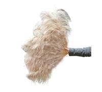 ESTDKMNOS Abanico plegable vintage de plumas, Abanico plegable de plumas de 13 huesos, 90cm, accesorios multicolores for carnaval, boda, fiesta y baile(Brown,Right fan 1PCS)