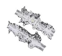 ESTDKMNOS cinturón de medias, Garters Multicolor Pearl 40-60cm(White-Pearl)