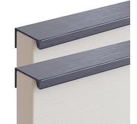 ESTDKMNOS Coloque el borde del armario de la cocina oculta, Manijas de puerta ocultas Cajón gabinete invisible aluminio 2 piezas Multicolor Tamaños múltiples(Colors 3,Hole distance 160mm)