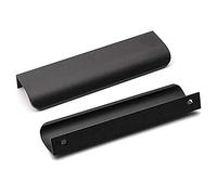 ESTDKMNOS Coloque el borde del armario de la cocina oculta, Tiradores ocultos for muebles de aleación aluminio negro, 288mm/320mm, 5 uds./2(2pcs,320mm)