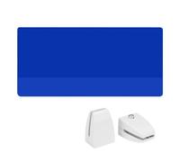 ESTDKMNOS Panel acústico de privacidad para Escritorio, Tamaños múltiples Multicolores del Divisor del Guardia del estornudo de la división del Escritorio de acrílico(Blue Transparent,80 * 30cm*8mm)