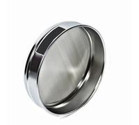 ESTDKMNOS Prueba de Acero Inoxidable tamiz de Red Fina, Test Sieves 12-200 Mesh 20 cm 304 Stainless Steel Chrome Plated with Cover and Tray(100 Mesh)