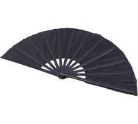 ESTDKMNOS Ventilador de mano plegable, Abanico plegable manual for actuación de ópera, escenario de artes marciales de Kung Fu, multicolor, varios tamaños(Black)