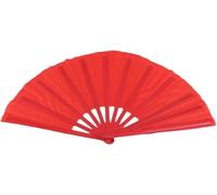 ESTDKMNOS Ventilador de mano plegable, Abanico plegable manual for actuación de ópera, escenario de artes marciales de Kung Fu, multicolor, varios tamaños(Red)