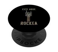 Este Abue Rockea Mano de Esqueleto Music Rock Guitar PopSockets PopGrip Adhesivo