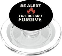 Esté Alerta: el Fuego no perdona | Conciencia de Seguridad de año Nuevo PopSockets PopGrip para MagSafe