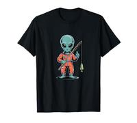 Este Alien Le Encanta Pescar Divertido Alien Meme Pesca Alien Meme Camiseta