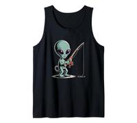 Este Alien Le Encanta Pescar Divertido Alien Meme Pesca Alien Meme Camiseta sin Mangas