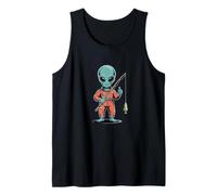 Este Alien Le Encanta Pescar Divertido Alien Meme Pesca Alien Meme Camiseta sin Mangas