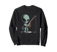 Este Alien Le Encanta Pescar Divertido Alien Meme Pesca Alien Meme Sudadera