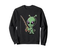 Este Alien Le Encanta Pescar Divertido Alien Meme Pesca Alien Meme Sudadera