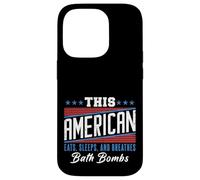 Este Americano Come Duerme Respira Bombas de baño Rojo Blanco Azul Carcasa para iPhone 14 Pro