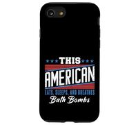 Este Americano Come Duerme Respira Bombas de baño Rojo Blanco Azul Carcasa para iPhone SE (2020) / 7/8