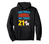 Este Animal de Fiesta Acaba de Cumplir 21 años con temática de Vaca Sudadera con Capucha