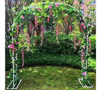 Este Arco de jardín de Metal para Plantas trepadoras, pérgola para Rosas Resistente a la Intemperie, Enrejado para clemátides, Arco de Boda, pérgola de jardín Blanca, Soporte de Enrejado