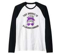 Este Badass ES UN Guerrero DE SJOGREN Purple Ribbon Meme Camiseta Manga Raglan