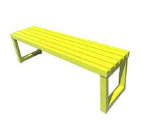 Este banco de metal para exteriores, banco de jardín, parque, patio, banco de metal, resistente a la intemperie, hierro fundido, marco de hierro resistente, silla para muebles