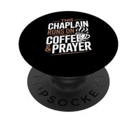 Este capellán se Ejecuta en la oración del café Religioso Espiritual PopSockets PopGrip Adhesivo