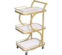 Este Carrito de Bar con Ruedas para Servir en la Cocina, con Ruedas con Bloqueo, es un Carrito de Servicio versátil de 54x40x84 cm, Comer, Fiestas y reuniones en casa.