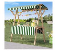 Este Carrito Plegable portátil de Madera para Puestos de Mercado es Ideal para vendedores de Comida al Aire Libre, Carrito móvil para Eventos y Puestos de Mercado agrícola.
