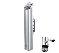 Este cenicero de Acero Inoxidable para Exteriores, cenicero de Acero Inoxidable para Exteriores, contenedor de Cigarrillos montado en la Pared con Llave, receptáculo Comercial Impermeable pa