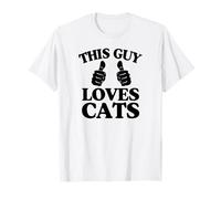 Este Chico ama a los Gatos con Dos Pulgares Camiseta