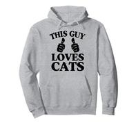 Este Chico ama a los Gatos con Dos Pulgares Sudadera con Capucha
